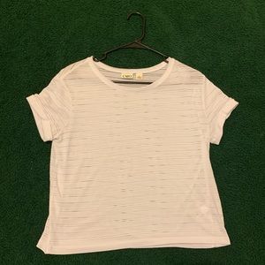 White Short Sleeve Pattern Shirt From Cato
